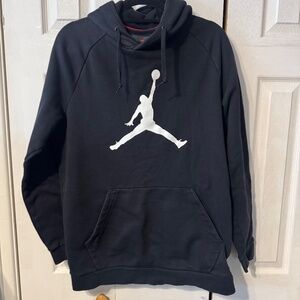 Nike Jordan Jumpman Fleece Hoodie with Black & White Logo - Size Men's Large